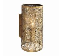 Luminosa Lighting Luminosa Secret Garden Floral Leaves Design Wall Light Antique Brass, E14