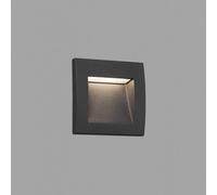 Faro Barcelona Sedna Square LED Outdoor Wall Light - Dark Grey