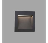 Luminosa Lighting Luminosa Sedna Led Outdoor Recessed Wall Light Dark Grey Ip65