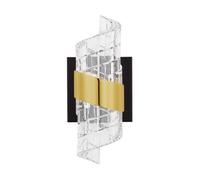 Luminosa Lighting Luminosa Seneca Wall Lamp Platinum Gold, Sandy Black Led 9W 739Lm 3000K