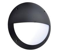 Saxby 78608 Seran Microwave Matt Black IP65 12W 800lm 6000K LED Bulkhead