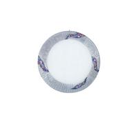 Luminosa Lighting Luminosa Serena Designer Glass Patterned Flush Ceiling Lamp Polished Chrome - Kiss Silver Pattern, 2X E27