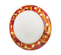 Luminosa Lighting Luminosa Serena Glass Decorative Flush Ceiling Light 4 Light 24 Carat Gold