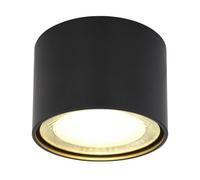 Luminosa Lighting Luminosa Serena Surface Mounted Downlight Matt Black Clear Glass Shade Led 3000K