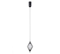 Luminosa Lighting Luminosa Sevil Wire Frame Pendant Ceiling Light Matt Black, Chrome 3000K Warm White