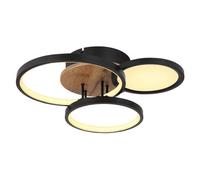 Luminosa Lighting Luminosa Sid 38Cm Integrated Led Semi Flush Ceiling Light Matt Black Led 3000K