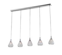 Luminosa Lighting Luminosa Simone 5 Light Chrome Bar Pendant Ceiling Light