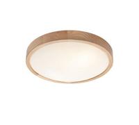 Luminosa Lighting Luminosa Simple Flush Ceiling Light Oak, 2X E27