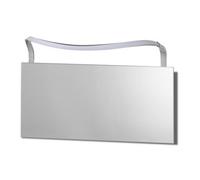 Luminosa Lighting Luminosa Sisley Wall Lamp 12W Led Big Wave Ip44 4000K, 950Lm, Silver, Frosted Acrylic, Polished Chrome