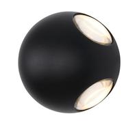 Luminosa Lighting Luminosa Slice Outdoor Modern Wall Lamp Matt Black Ip54 Clear Glass Shade Led 3000K