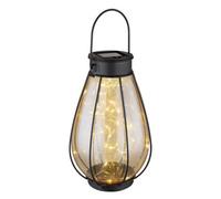 Luminosa Lighting Luminosa Solarleuchte Outdoor Portable Lamp Matt Black Ip44 Amber Glass Shade 40X Led 3000K