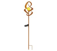 Luminosa Lighting Luminosa Solarleuchte Outdoor Portable Lamp Rust Colored Ip44 Amber Crackle Glass Shade Led 3000K
