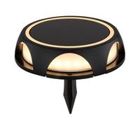 Globo LED solar light 36506, ground spike, wall light, black, aluminium