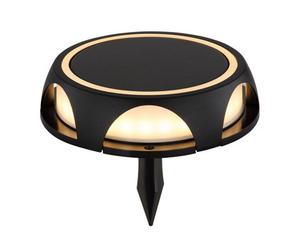 Luminosa Lighting Luminosa Solarleuchte Round Outdoor Spike Matt Black Ip65 Led 3000K