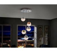 Luminosa Lighting Luminosa Sphere Integrated Led Cluster Drop Ceiling Pendant Chrome, Brass, Copper - Uk Stock