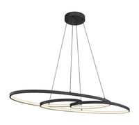 Luminosa Lighting Luminosa Spira Pendant Ceiling Light Matt Black 2X Led 2700-6500K
