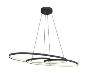 Luminosa Lighting Luminosa Spira Pendant Ceiling Light Matt Black 2X Led 2700-6500K