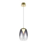 Luminosa Lighting Luminosa Splash Modern Dome Pendant Ceiling Light Gold 3000K 280Lm Smoky Shade