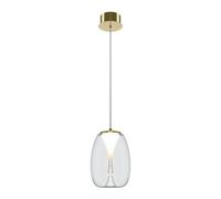Luminosa Lighting Luminosa Splash Modern Dome Pendant Ceiling Light Gold 3000K 620Lm Glass Shade