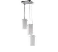 Luminosa Lighting Luminosa Square 3 Light Cluster Pendant Ceiling Light White 25X25X23Cm