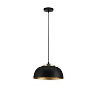Luminosa Lighting Luminosa Sqube Dome Pendant Ceiling Light Sandy Black, Gold E27 1X12W