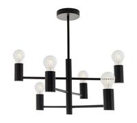 Luminosa Lighting Luminosa Studio 6 Light Semi Flush Light Matt Black, E27