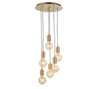 Luminosa Lighting Luminosa Studio Plate Pendant Ceiling Lamp, Soft Gold Paint