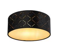 Luminosa Lighting Luminosa Sunna Cylindrical Ceiling Light Black 1X E27