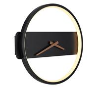 Globo Sussy LED wall lamp with clock black 32 cm wide