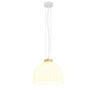 Luminosa Lighting Luminosa Swanson 30Cm Dome Pendant Ceiling Light Matt White, Glass Opal Shade, E27