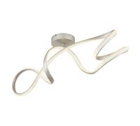Luminosa Lighting Luminosa Swirl Integrated Led Semi Flush Ceiling Light Nickel Matt Led 4000K