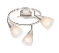 Luminosa Lighting Luminosa Tadeus I Ceiling Spotlight Clusters Nickel Matt Satined Glass Shade 3X E14