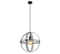 Luminosa Lighting Luminosa Tamara 40Cm Spherical Pendant Ceiling Light Matt Black 1X E27