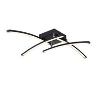 Luminosa Lighting Luminosa Tansy I Integrated Led Semi Flush Ceiling Light Matt Black 4X Led 3000-4000K