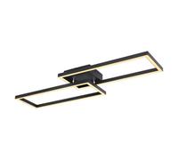 Luminosa Lighting Luminosa Tatjana Integrated Led Semi Flush Ceiling Light Matt Black 2X Led 3000K
