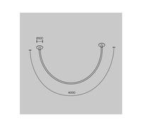 Luminosa Lighting Luminosa Tau Modern Integrated Led Semi Flush Ceiling Light Gold 3000K 2200Lm White Shade