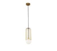 Luminosa Lighting Luminosa Telford Cage Ceiling Pendant Lamp Gold, 1 Light, G9