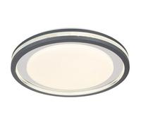 Luminosa Lighting Luminosa Terpsa Integrated Led Semi Flush Ceiling Light White Matt Led Dimmable 2700-6500K Remote Control Timer