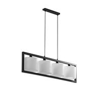 Luminosa Lighting Luminosa Tessa Bar Pendant Ceiling Light, Black, White, 1X E27 60W