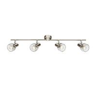 Luminosa Lighting Luminosa Texas Ceiling Spotlight Bar Nickel Matt 4X E14