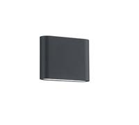 Luminosa Lighting Luminosa Thames Ii Modern 11Cm 2 Light Outdoor Up Down Wall Lamp Anthracite 3000K Ip54 - Uk Stock