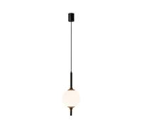 Luminosa Lighting Luminosa The Sixth Sense Modern Globe Pendant Ceiling Light Black 3000K 500Lm White Shade