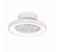 Luminosa Lighting Luminosa Tibet Mini Led Dimmable Ceiling Light & 35W Dc Fan, Remote Control, White
