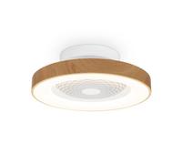 Luminosa Lighting Luminosa Tibet Mini Led Dimmable Ceiling Light & 35W Dc Fan, Remote Control, Wood Effect/white