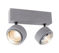 Luminosa Lighting Luminosa Timo Twin Ceiling Spotlight Grey 2X Led 3000K