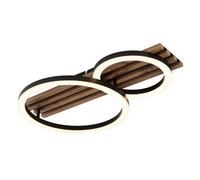 Netlighting Tisha Integrated LED Semi Flush Ceiling Light Matt Black 2x LED 3000K Netlighting Black