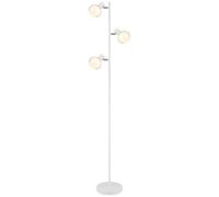 Luminosa Lighting Luminosa Tokki Multi Arm Floor Lamp White Matt Clear Glass Shade 3X E14