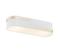 Luminosa Lighting Luminosa Toni Surface Mounted Downlight Milky, White Structure With Gold Strip 50Cm