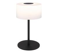 Luminosa Lighting Luminosa Trenton Cylindrical Table Lamp Matt Black Opal Alabaster Optic Glass Shade Led 2700-4000K