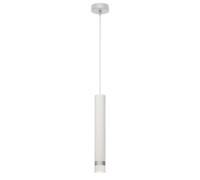 Luminosa Lighting Luminosa Tuba Slim Pendant Ceiling Light White, Chrome 10Cm